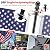 House Flag Pole Kit - 5ft Tangle Free Heavy Duty Flag Pole for Outside House,Decorative Metal Flag Poles for Outdoor Front Porch Boat Truck, Wall Mount & Portable 3x5 Hand Held Flagpole - Black