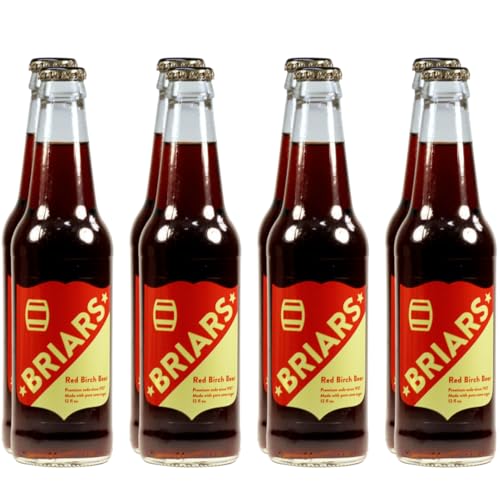 Image of Briars Soda - Classic Soda 12 fl oz Glass Bottles, (8 Pack) (8 - Pack, Red Birch Beer)