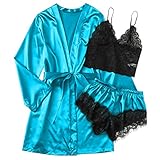 Damen Unterwäsche Sexy Set Dessous Unter Unter Damen Nachthemd Damen Sexy Lang Nachthemd Frauen Nachthemd Disney Damen Sommer Sexy Dessous Frauen (Blau,S)
