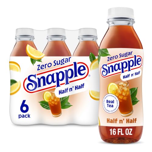 Image of Snapple Zero Sugar Half 'n Half Tea, 16 fl oz recycled plastic bottle, 6 pack