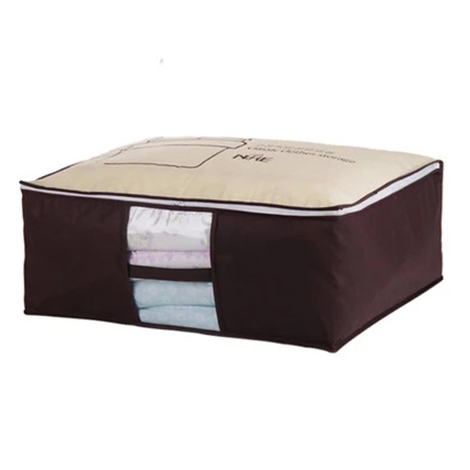 Organizador debajo la cama con cremallera bolsa de ropa plegable transpirable
