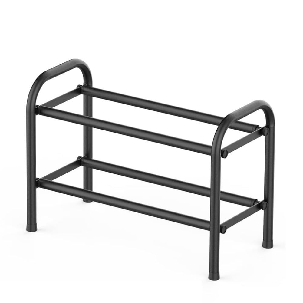 Étagère à chaussures extensible noire pour un rangement modulable