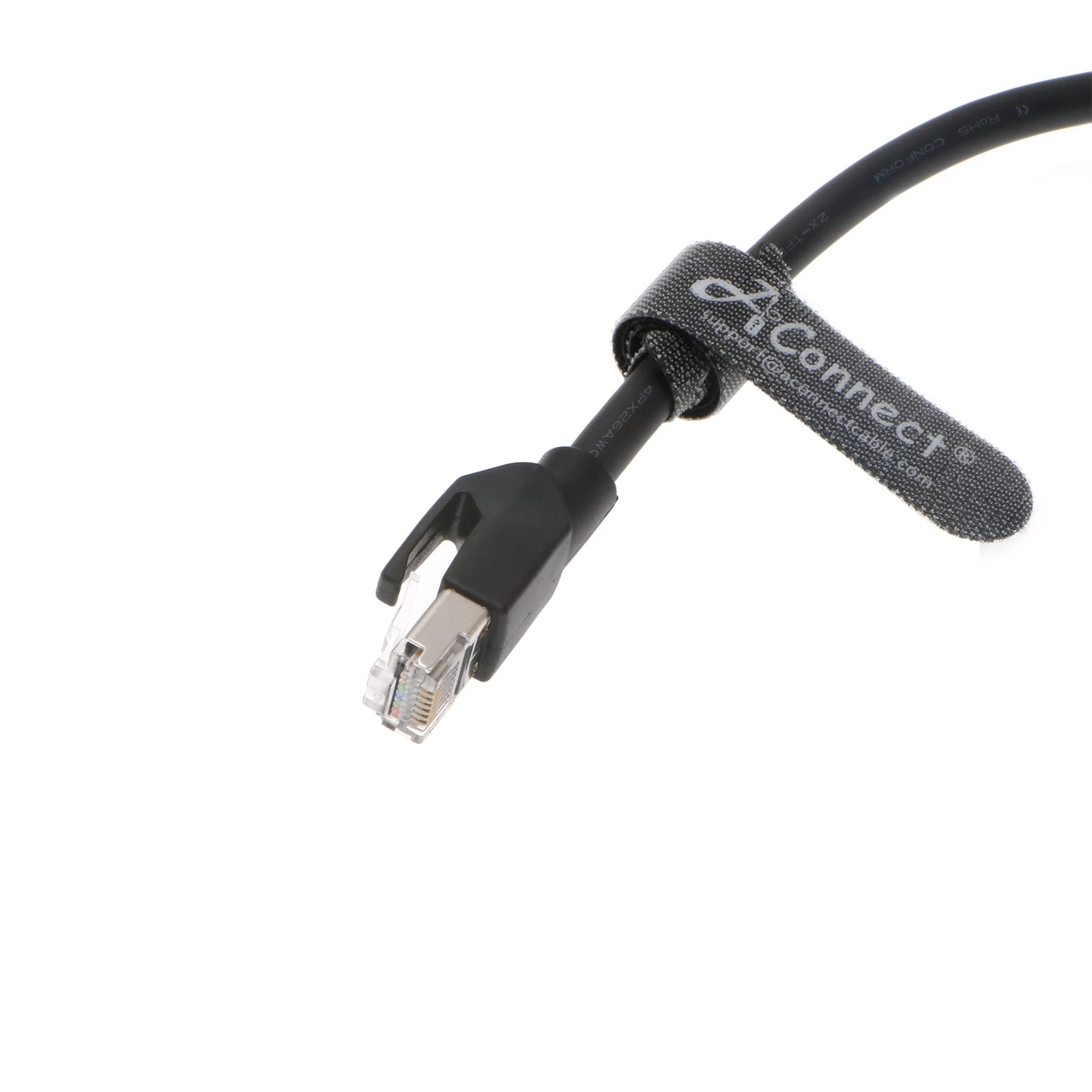Cavo industriale schermato Ethernet M12-RJ45-XCode-per telecamera industriale Cognex M12 8pin X-Code maschio a RJ45 Cat6a flessibile impermeabile 16Ft | 5M