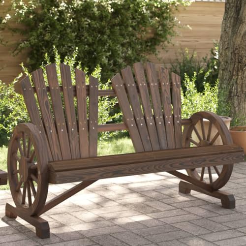 ShGaxin Adirondack 365096 Fauteuil de jardin double en bois massif de sapin