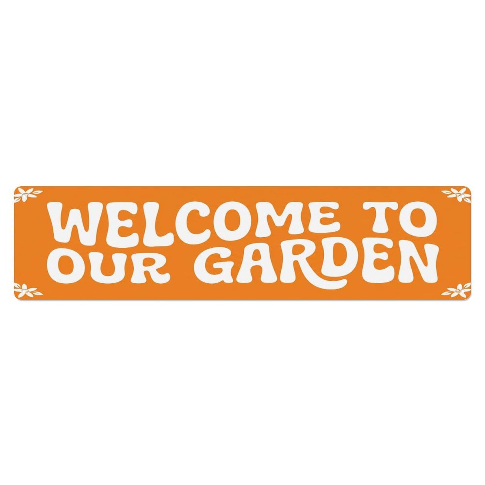 Vintage Welcome to Our Garden Tangerine Dream Metal Tin Sign