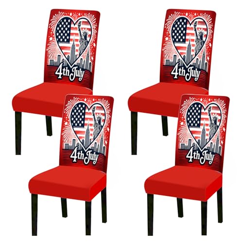 Chair Covers for Dining Chairs Set of 4 Statue of Liberty Dining Decor