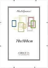 CHELY INTERMARKET MOD300 Photo Frame Clip Methacrylate Frameless Modern 70 x 100 cm Vertical Horizontal Mounting Decoration Posters Posters Offices Galleries Transparent Colour Includes 1 Unit
