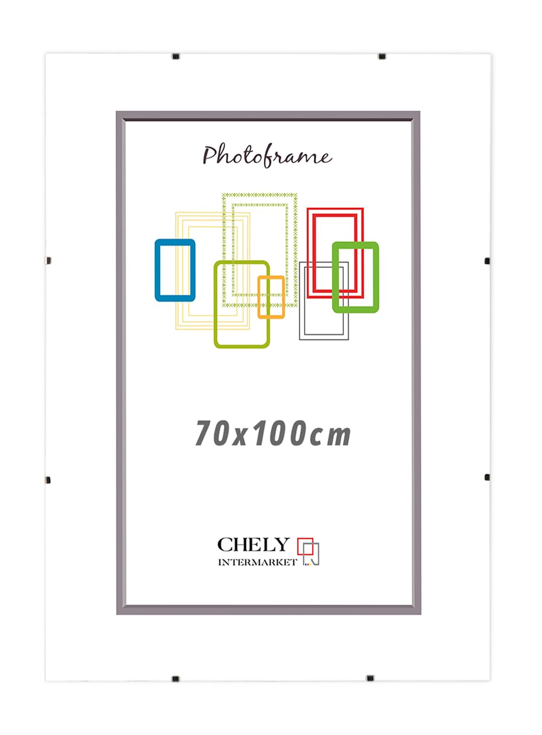 CHELY INTERMARKET Marco Clip de metacrilato 70x100cm MOD-300 portafoto sin marco para posters
