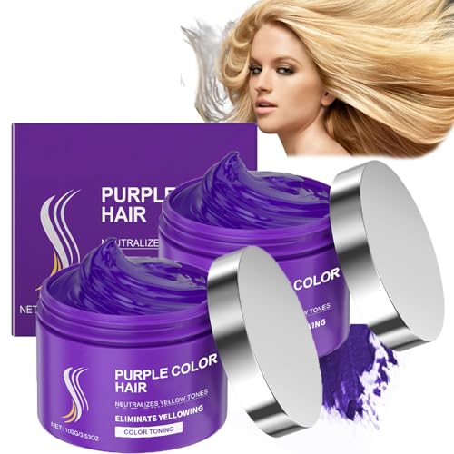 Cabello Morado - Tratamiento Capilar Con Queratina, Acondicionador Profundo Y Tónico, Tratamiento Hidratante Con Queratina, Para Cabello Dañado Y Seco (2 botellas)