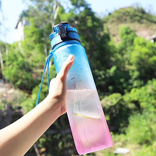 Garrafa de água esportiva portátil BESPORTBLE, garrafa de água fosca com escamas esportes garrafa de