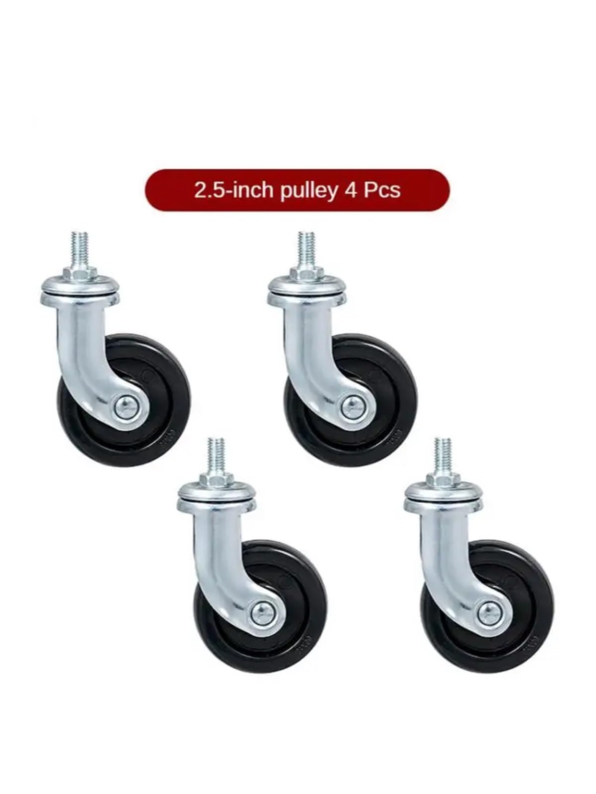 4 Pcs/Lot 2.5 Inch Universal Salon Trolley Wheel Kitchen Storage Rack Pulley