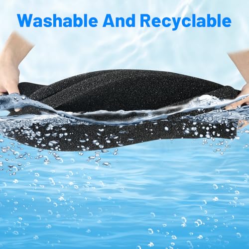 Image of Aquarium Filter Sponge, Aquarium Filter Foam for Mechanical Filtration, Traps Large Debris & Filters Water, Cut to Fit Fish Tanks, Ponds, Turtle Tanks, Salt & Freshwater, 20x20x1 in, 20PPI