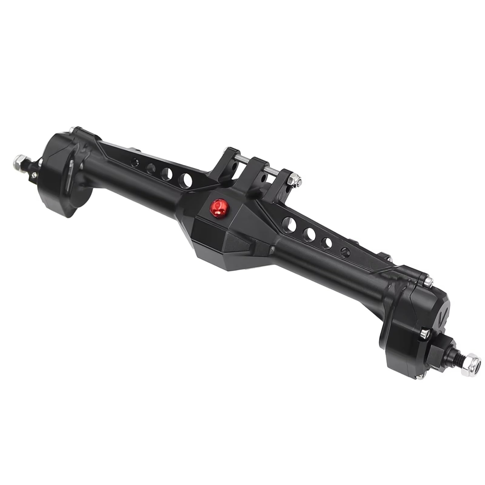 Compatible con Vanquish VS4-10 para Phoenix 1/10 RC Crawler Car, Piezas De Actualización, Eje De Portal Delantero Y Trasero De Aluminio, Conjunto Completo reemplazo RC(Black,1set)