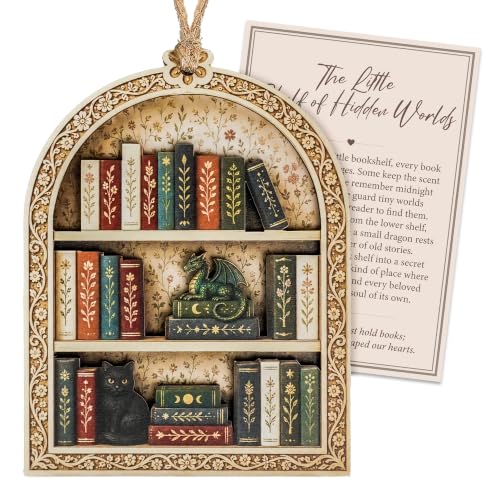 Fantasy Bookshelf Christmas Ornament