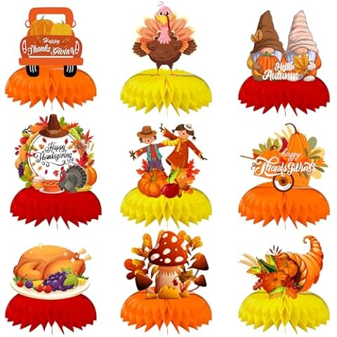TARKDAK Pumpkin Honeycomb Decorations Set Cover