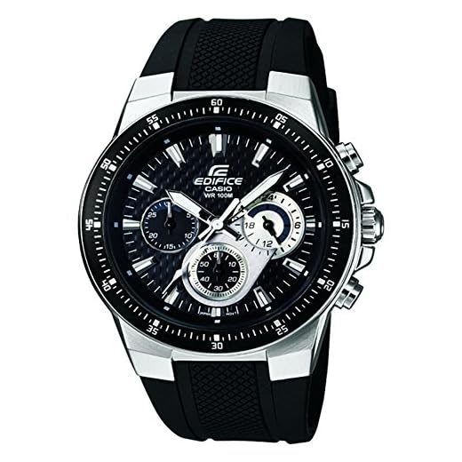 Casio EF-552-1AVEF EDIFICE - Reloj en caja sólida de acero inoxidable, 10 BAR, para Hombre, con Correa de Acero macizo, Negro