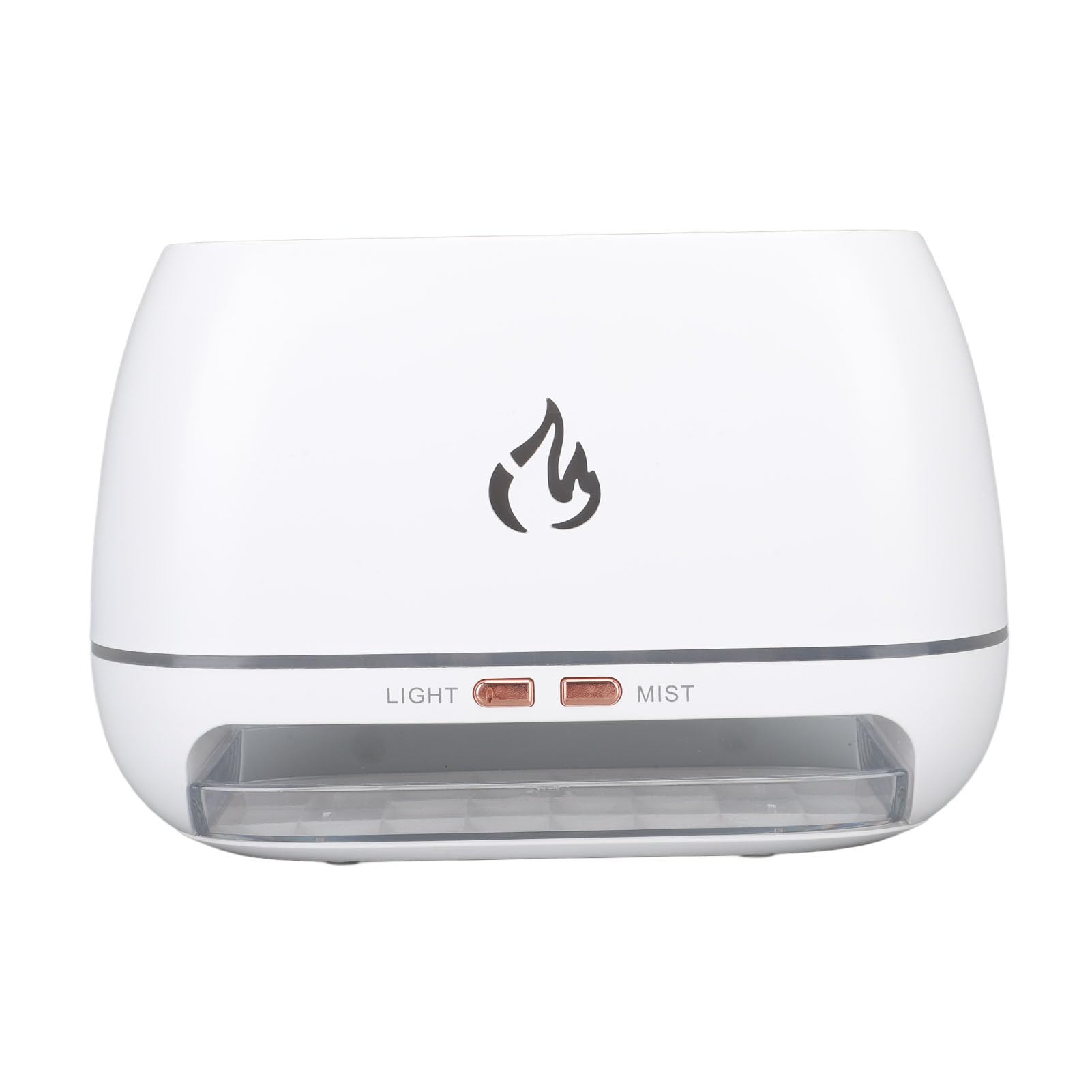 Diffuseur de flamme blanche avec effet de flamme simulée pour bureau, chambre à coucher, 200 ml, 6 W, aromathérapie