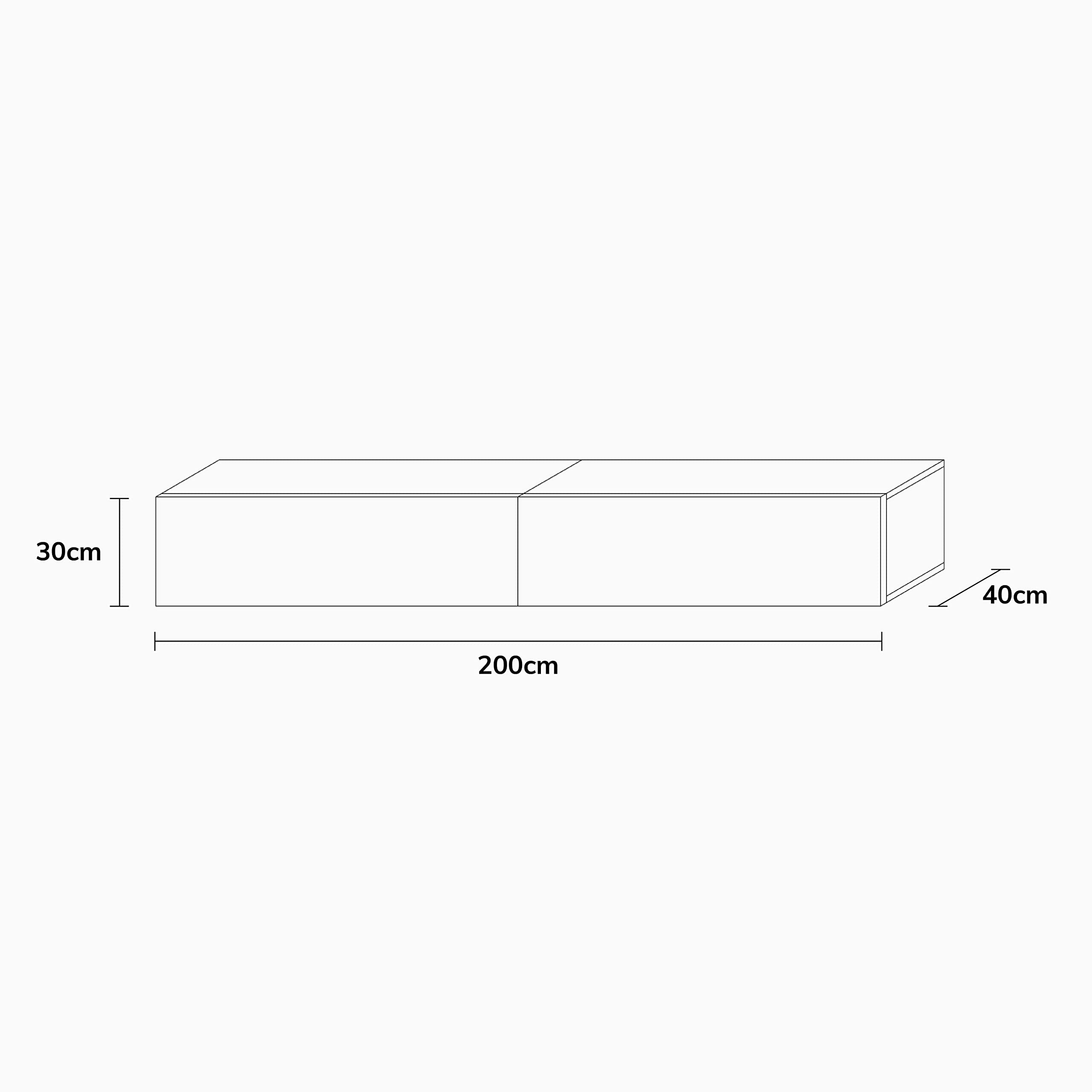 Wuun® TV-Lowboard Somero I 100cm bis 360cm I TV-Schrank & Hängeschrank für Wohnzimmer I Verschiedene Varianten