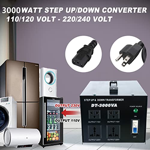 YaeCCC 3000VA Voltage Transformer Power Converter 110V/220V Converter AC-AC 3000VA - Thumbnail 4