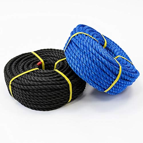TITAN Poly Rope | Ultra Heavy Duty Polypropylene Outdoor Rope  Increased Strength Cord | 4mm, 6mm, 8mm, 10mm, 12mm, 14mm, 16mm, 18mm, 20mm, 25mm  Premium Grade (6mm Blue 220m Coil)