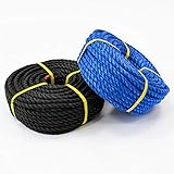 Cuerda de polietileno TITAN | Cuerda de polipropileno resistente de alta calidad | Cuerda negra o azul – Todos los tamaños y longitudes | Bobina de 10 mm azul de 220 m