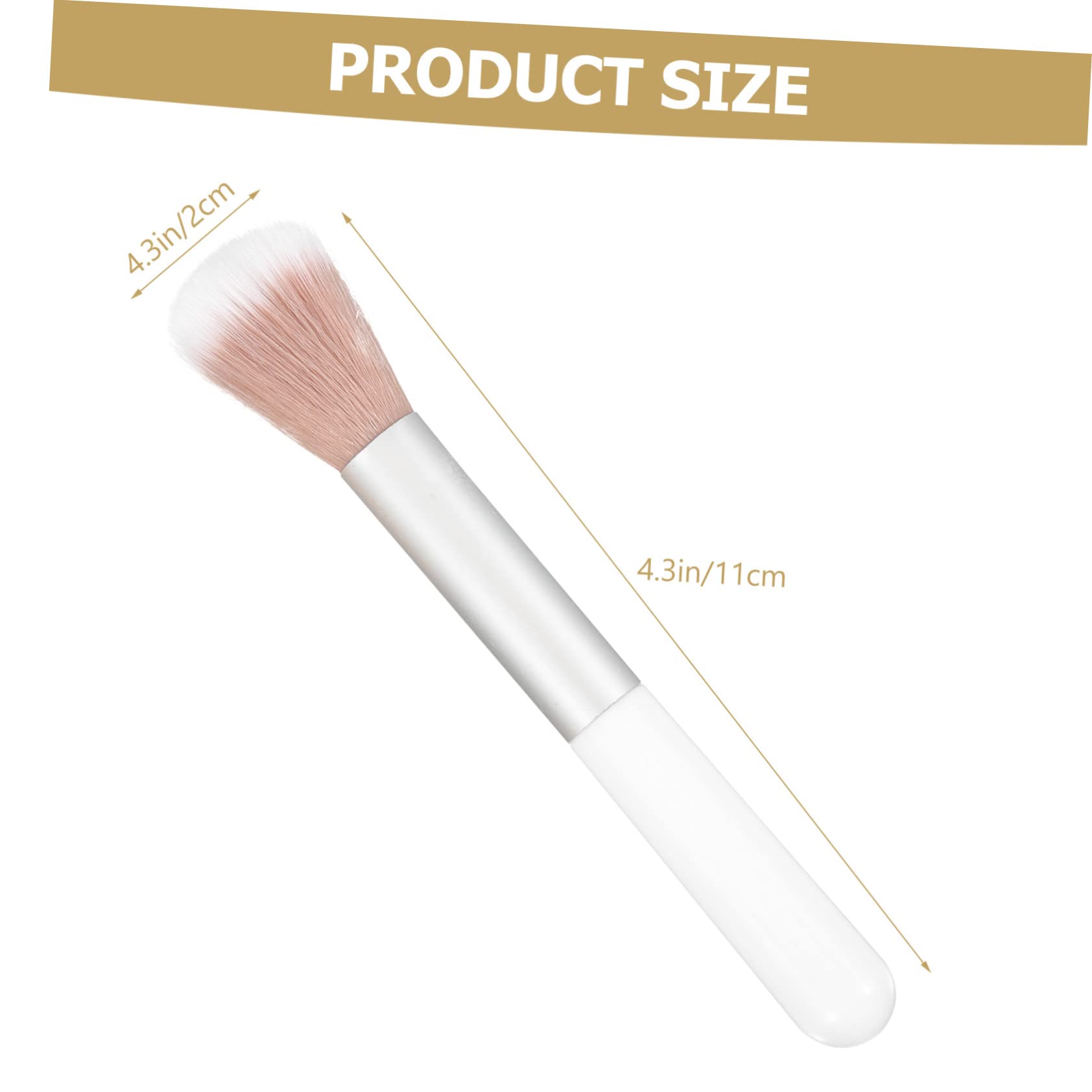 PartyKindom 2pcs Double Headed Blending Brush for Eyeshadow and Highlighter Comfortable Grip Makeup Tool for Home and Use Soft Bristles for Easy Application