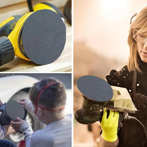 GZKTY Schleifgitter 125mm Klett, 60 Stück Schleifscheiben Netz, Körnung 60/80/120/180/240/320, für Exzenterschleifer