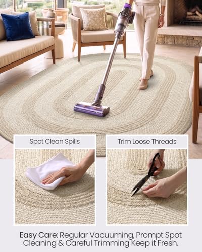 Tapete Ovalado Beige 5x8 Fibra Natural DEXI miniatura 5