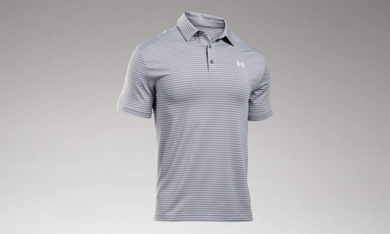 Under Armour Men's Play Off Heather Polo Shirt HeatGear Top 1351131 (Red Heather 608, Medium) — view 10