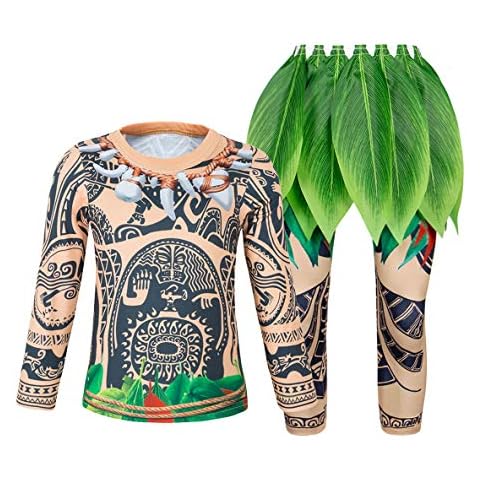 WonderBabe Maui PJS Pajamas for Toddler Kids Boys Sleepwear Cartoon Sets Long Sleeve Tops and Pants Sleepsuit Outfits 3-4 Years Cover