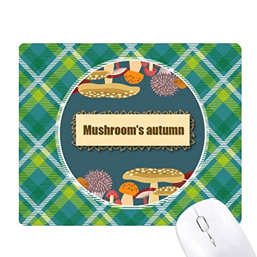 Tapis de souris pixel champignon bleu Joli Fou et grille verte