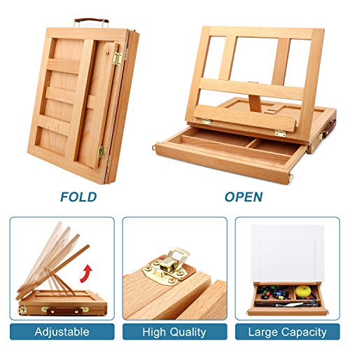 Acrylic-Paint-Set74-PCS-Professional-Paint-Supplies-with-Paint-Brushes-Acrylic-PaintTable-Easel-Canvases-Painting-Pads-Palette-Paint-Knives-Brush-Cup-and-Art-Sponge-for-Hobbyists-and-Beginners