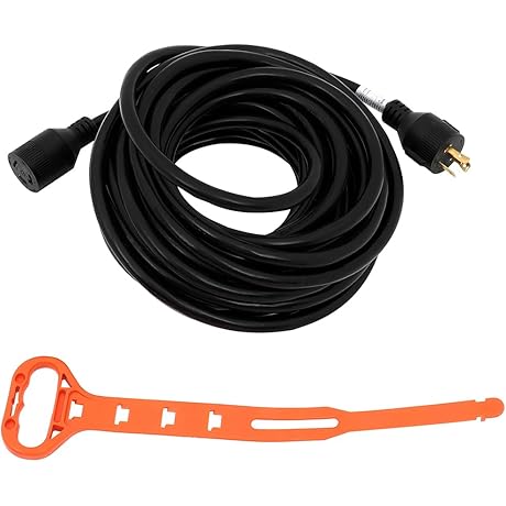 SCITOO 50FT 30Amp Camper RV Extension Cord