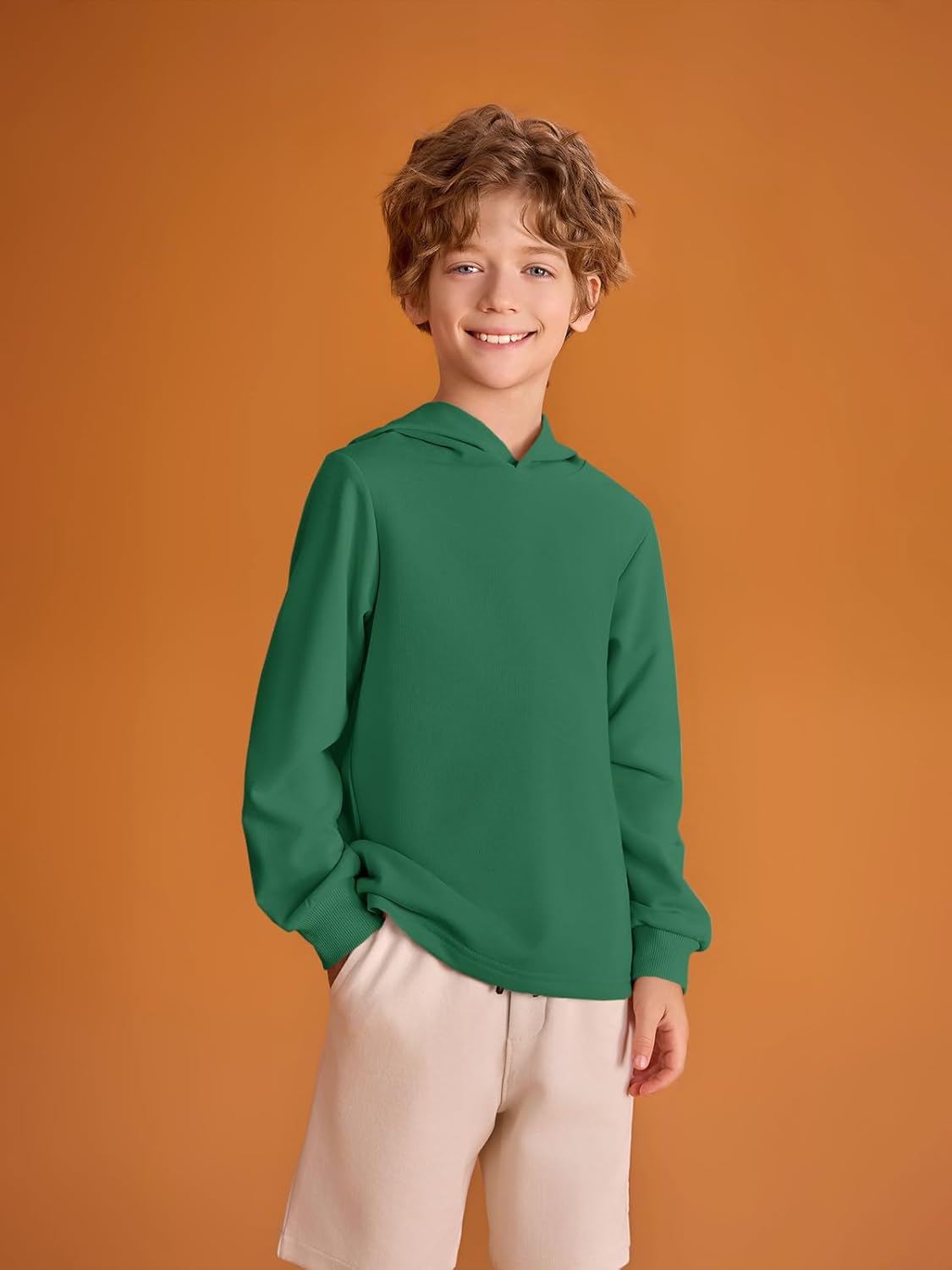 Haloumoning Boys Fashion Hoodies Kids Long Sleeve Hooded Sweatshirts 5-14 Years - Image 2