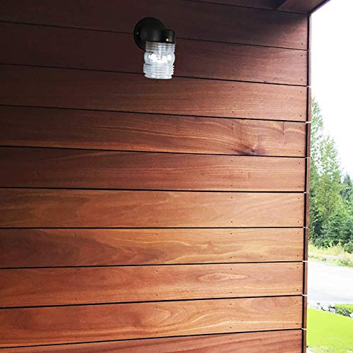 Ciata Outdoor Porch Light House Fixture Wall Mount Light Lantern Sconce, Lantern Sconce Fixture Jelly Jar Outdoor Down Light Fixture Front Porch - Black #TOP2