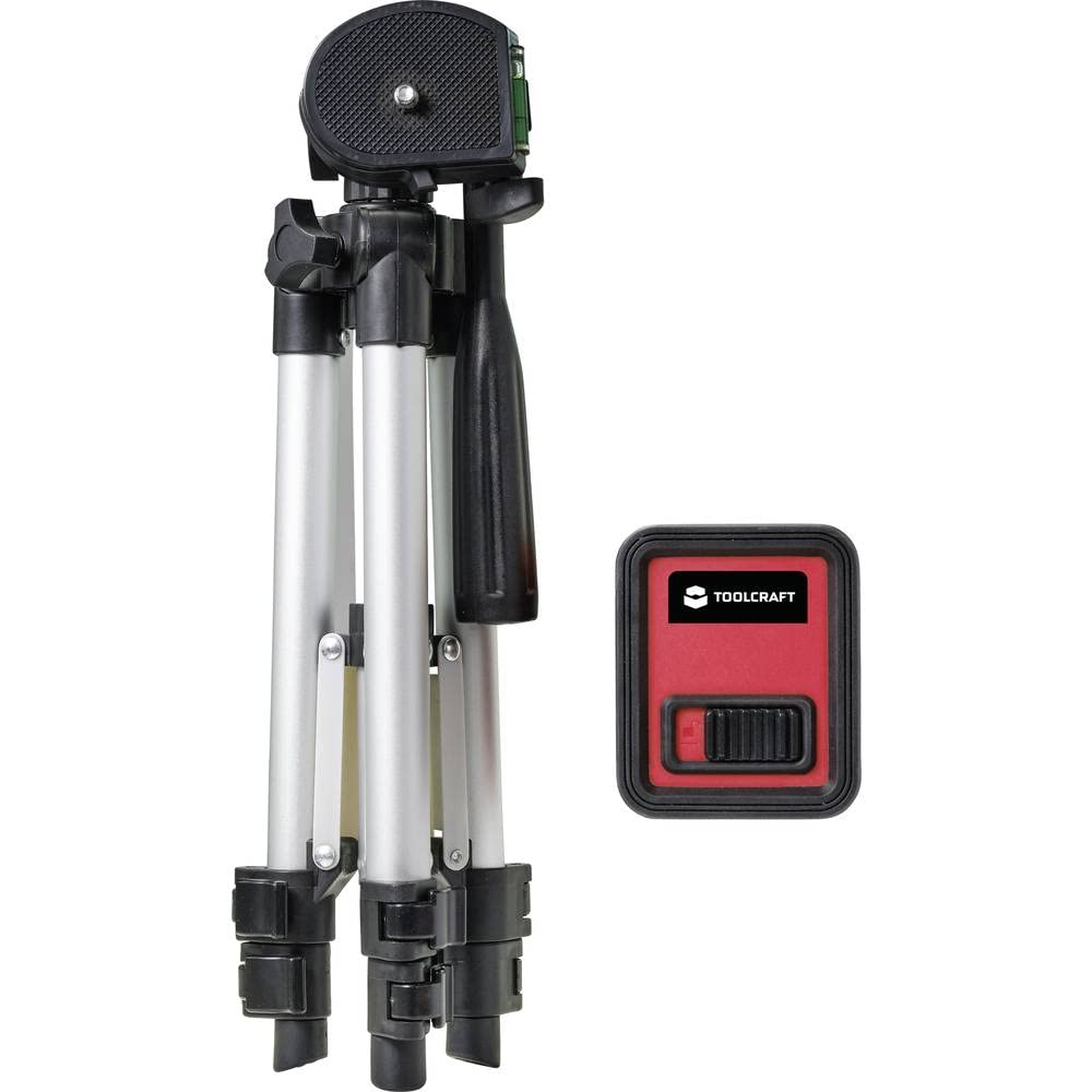 TOOLCRAFT CL12-G Laser Kreuzlinienlaser, w tym Stativ, selbstnivellierend, bardziej ekologiczny laser Reichweite (maks.): 12 m