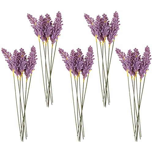 Ramo de 5 flores artificiales simulando trigo para decoración miniatura 1