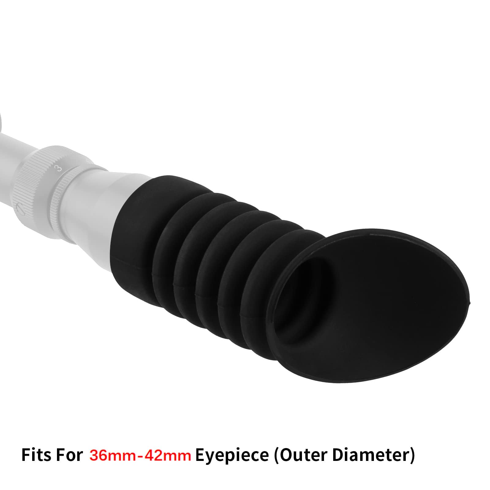 Coperchio dell'oculare Flessibile per Lente oculare da 36 mm-42 mm telescopio estensore di Gomma dell'ottica Coperchio Obliquo Cappuccio Protezione oculare, paraluce Anti-Impatto
