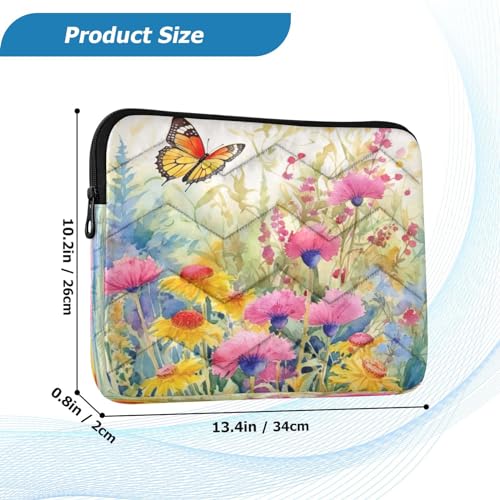 Funda para portátil 13-14'' flores y mariposas miniatura 3