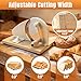 Manual Bread Slicer for Homemade Bread, Sourdough Bread Slicer With Hand Crank, Scale Line and Suction Cup, Serrated Blade, Adjustable Thickness, Evenly Slicing