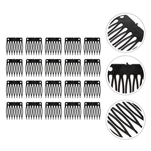 FRCOLOR Peruca de Cabelo Pentes Pentes De Plástico Clips 7 Dentes Grampos de Cabelo para Perucas Ace