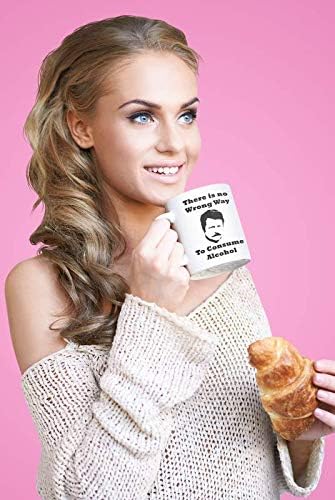 Miniatura 3 de Ron Swanson Taza de café "No hay forma equivocada de beber", cita de alcohol, programa de televisión de oficina, comedia, divertida, linda,