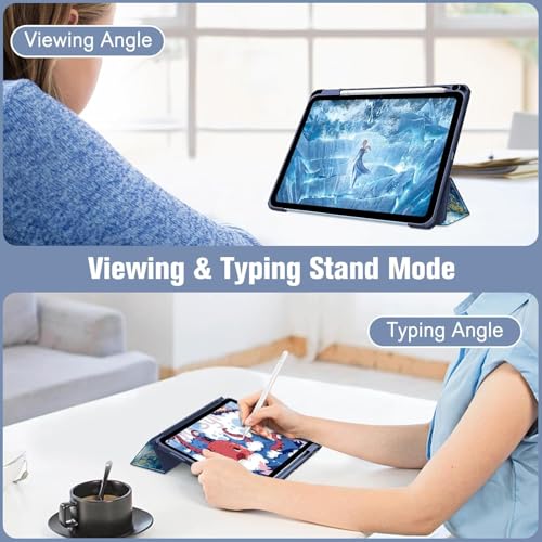 Image of MOCA Case for iPad A16 11th Gen 11 Inch 2025 & iPad 10th Gen 10.9 Inch 2022, Clear Back Cover, TPU Shockproof Frame, Auto Wake Sleep, Slim Transparent Protective Tablet Case(Sandy Wave)