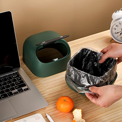 Image of Trash Bag for Trash Can Mini Trash Bin for Desk, Portable Pop Up Trash Can for Camping SUV, Drive Auto with Locking Lid Press, 10 rolls /200 count