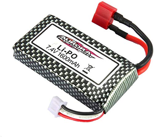 YUNIQUE Espagne ® 1 Batería Lipo Pieza 7.4V 1600mAh Batería para Auto XLH 9125 1/10 RC Radio-Controlado