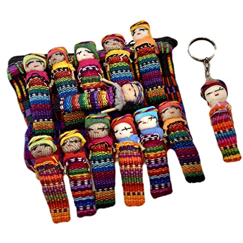 Set de 14 muñecas tradicionales Guatemala Worry Dolls miniatura 1
