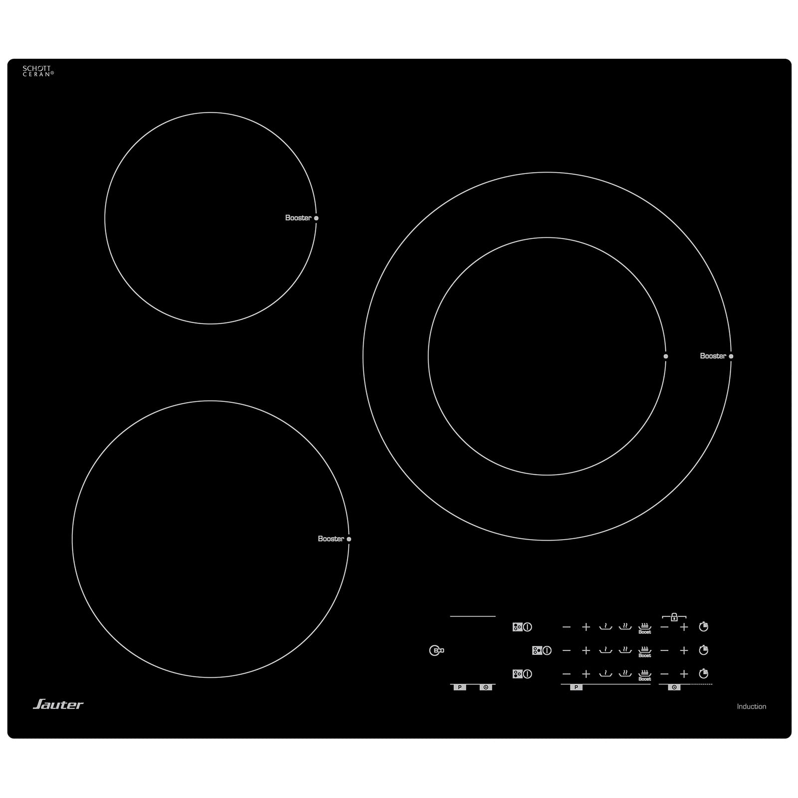 Sauter J39089363-008 Plaque de Cuisson Induction, Noir