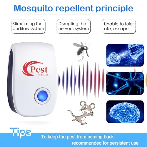 Repelente ultrasónico de plagas pack de 6 electrónico para cucarachas y mosquitos 4