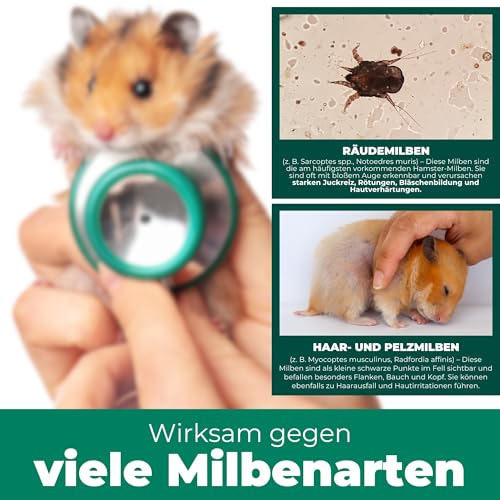 Silberkraft Milbenspray Hamster 500ml - Effektives Anti Milben Spray für Hamster und Kleinnager - Milbenbefall behandeln bei Hamstern Rennmäusen Degus