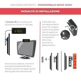 DIGIQUEST Decoder tivùsat RetroTV MICROSAT, DVB-S2 HEVC H265 |AUTOINSTALLANTE | Telecomando 2in1 | SIMcard Tivùsat inclusa | HDR10 /HLG | Funzione di registrazione attivabile